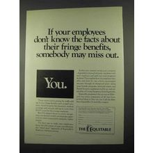 1969 Equitable Life Assurance Ad - Fringe Benefits