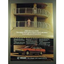 1986 Mercury Sable Ad - The Shape That's Attracting So Much Attention