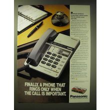 1989 Panasonic KX-T2634 Telephone Ad - Only Rings When Important