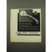 1950 Carotti Serving Spatual Ad - Here's the new serving spatula