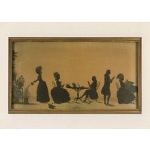 The Parminsters At Home 1783 Silhouette Francis Torond Postcard