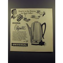 1956 Universal Coffeematic Ad - Hand it to the Hostess for Real Coffee