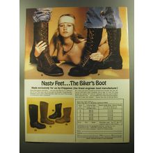1979 Chippewa Nasty Feet Boots Advertisement - Nasty Feet The Biker's Boot