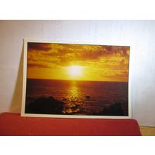 SUNSET, ISLAS CANARIA, SPAIN used postcard 1993 pm =