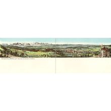 Kuranstalten Affoltern Antique Switzerland Fold Open Postcard