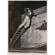 Unidentified Antique Stuntman Ladder 1940s Actor 8x6 Hand Signed Photo