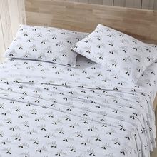 Eddie Bauer - Queen Sheet Set, Warm Breathable Cotton Flannel Bedding with Deep