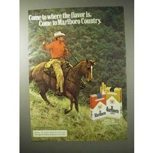 1976 Marlboro Cigarettes Ad - Marlboro Man, Horse
