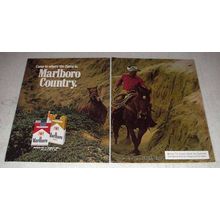 1976 2-page Marlboro Cigarettes Ad - Marlboro Man