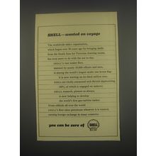 1949 Shell Oil Ad - Shell - wanted on voyage