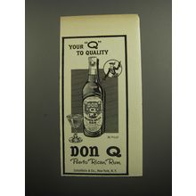 1951 Don Q Rum Ad - Your Q to Quality