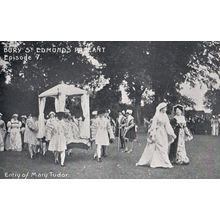 Entry Of Mary Tudor Four Poster Bed Pageant Bury St Edmunds Suffolk Old Postcard