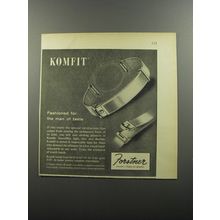 1956 Forstner Komfit Watch Band Ad - Fashioned for the man of taste