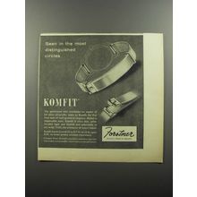 1956 Forstner Komfit Watch Band Ad - Seen in the most distinguished circles