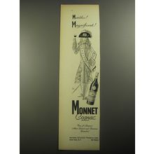 1956 Monnet Cognac Advertisement - art by Vladimir Bobri - Matchless!