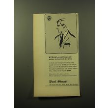 1960 Paul Stuart Gant Shirt Ad - Straw - exciting new color in button-downs
