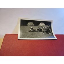 GRASS MOTOR BIKE RACING veteran motor-cycle real photograph 1940s =
