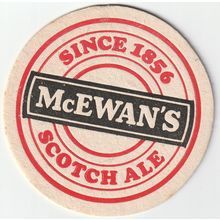 BEER MAT - McEWANS BREWERY - SCOTCH ALE (EXPORT TO BELGIUM) -(Cat No 029)-(1987)