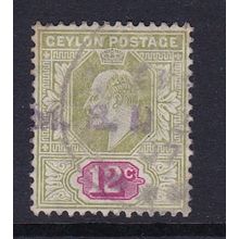 CEYLON 1904-5 EDVII 12c USED SG282