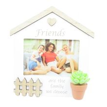 Friends Photo Frame Friends are the Family We Choose House Shaped 18.5 CM Gift