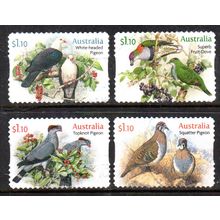 AUSTRALIA: 2021, DOVES & PIGEONS, SET OF 4 USED SELF-ADHESIVE STAMPS. 264/265