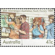 AUSTRALIA, 50 Years of Youth Hostels, gold 1989, 41c, #4