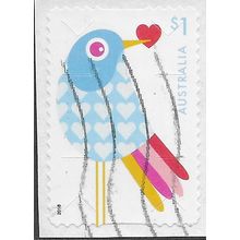 AUS 2018 $1.00 (S/A) 'WITH LOVE' (ON PAPER) FINE USED (EBID64-170)