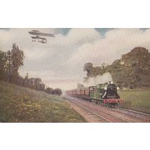 LSW Railway Paddlebox No.443 4-6-0 Train Rail Postcard
