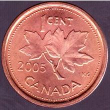 2005 Canada 1 Cent Coin