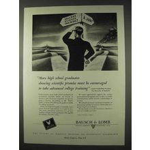 1947 Bausch & Lomb Ad - Advanced College Training