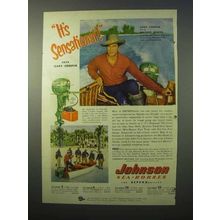 1951 Johnson Sea Horse 25 Outboard Ad - Gary Cooper