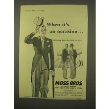 1954 Moss Bros Morning Suits Ad - It's An Occasion