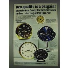 1978 Westclox Clocks Ad - Big Ben Futura, Sculptura