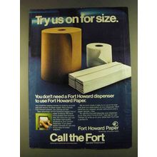 1980 Fort Howard Paper Ad - Try Us on For Size