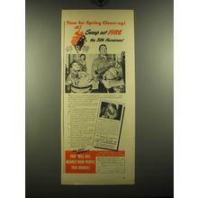 1949 National Board of Fire Underwriters Ad - Time for spring clean-up!