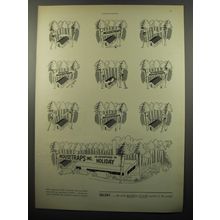 1950 Holiday Magazine Ad - Mousetraps inc. As advertised in Holiday