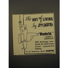 1950 Harper Book Ad - The Art of Living by Steinberg - Wonderful