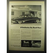 1950 Buick Roadmaster Car Ad - A satisfaction you should know