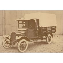 Great Western Railway 1921 Goods Van Transport Postcard