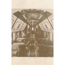 A Palace Car Victorian First Class Train Railroad Carriage UPRR RPC Postcard