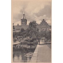 Odense Parti Fra Klosterparken Denmark Old Postcard