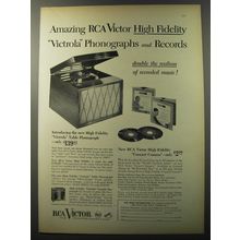 1953 RCA Victor High Fidelity Victrola Records and Phonographs Ad