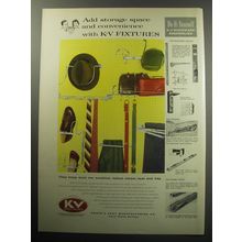 1957 Knape & Vogt KV Fixtures Ad - Add storage space and convenience with K-V
