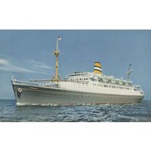 Holland America Line SS Ryndam Ship Vintage Postcard