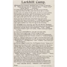 Larkhill Camp SENT BY SOLDIER STATIONED THERE WW1 War Postcard