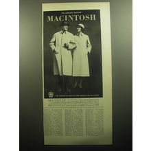 1958 Macintosh Coats Ad - The authentic, imported Macintosh