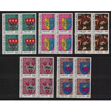 Luxembourg Arms of Local Authorities Painting 5v Block of 4 1983 MNH