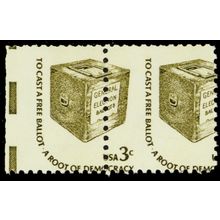 1584, MNH 3¢ Perf Shift Freaky Error Margin Pair - Stuart Katz