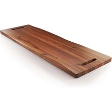 36" Large Acacia Wood Charcuterie Board with Handles - Extra Long Wooden Serving
