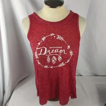 Almost Famous Women's Tank Top Red "Dream" Size Medium